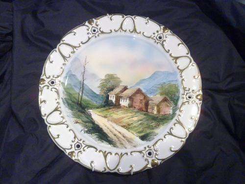 Handpainted plate - An exquisite beauty! - Large and at a very low price!